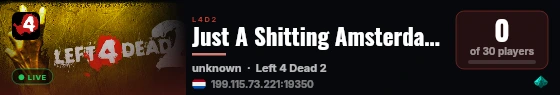 Just A Shitting Amsterdam Server live status badge