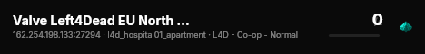 Valve Left4Dead EU North Server (srcds1002-sto1.181.280) live status badge