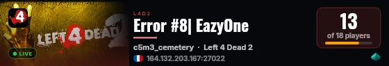 Error #8| EazyOne live status badge