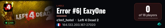 Error #6| EazyOne live status badge