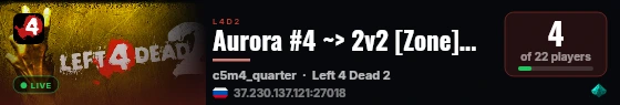 Aurora #4 ~> 2v2 [Zone]Hunters v2.6.6 live status badge