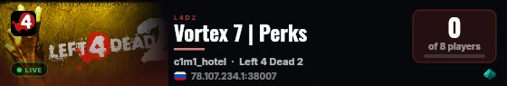 Vortex 7 | Perks live status badge