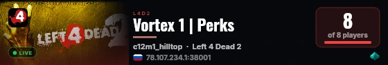Vortex 1 | Perks live status badge