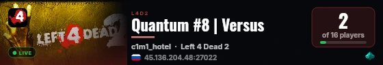 Quantum #8 | Versus live status badge