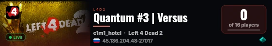 Quantum #3 | Versus live status badge