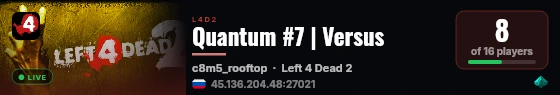 Quantum #7 | Versus live status badge