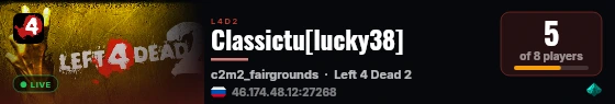 Classictu[lucky38] live status badge