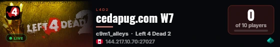 cedapug.com W7 live status badge