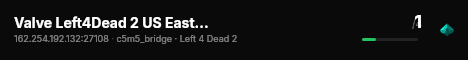 Valve Left4Dead 2 US East Server (srcds1001-iad1.121.94) live status badge