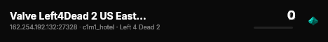 Valve Left4Dead 2 US East Server (srcds1001-iad1.121.314) live status badge