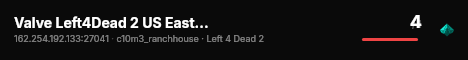 Valve Left4Dead 2 US East Server (srcds1002-iad1.121.27) live status badge