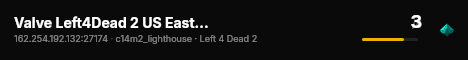 Valve Left4Dead 2 US East Server (srcds1001-iad1.121.160) live status badge