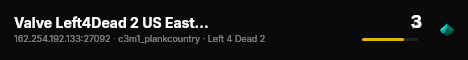 Valve Left4Dead 2 US East Server (srcds1002-iad1.121.78) live status badge