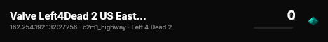 Valve Left4Dead 2 US East Server (srcds1001-iad1.121.242) live status badge