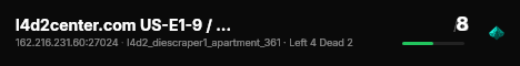 l4d2center.com US-E1-9 / ZoneMod v2.9.1b live status badge