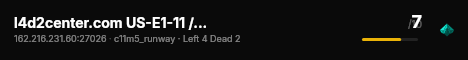 l4d2center.com US-E1-11 / ZoneMod v2.9.1b live status badge