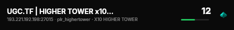 UGC.TF | HIGHER TOWER x10 WEAPONS | US 2 live status badge