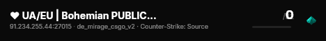 ❤ UA/EU | Bohemian PUBLIC | 100 TICK ❤ live status badge