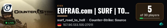 EUFRAG.com | SURF | TOP100 | VIP | 100T live status badge