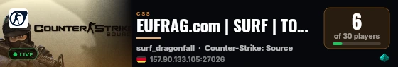 EUFRAG.com | SURF | TOP100 | VIP | 66T live status badge