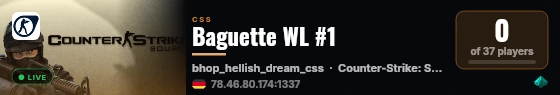 Baguette WL #1 live status badge