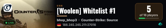 [Woolen] Whitelist #1 live status badge