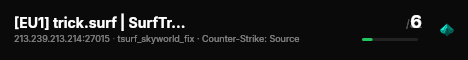 [EU1] trick.surf | SurfTricks/Timer/Stats/100T live status badge
