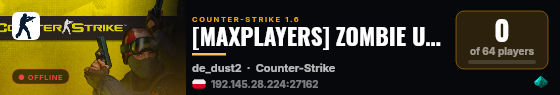 [MAXPLAYERS] ZOMBIE UNLIMITEDÂ© #1 live status badge