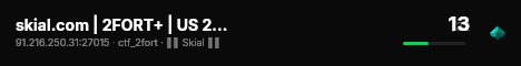 skial.com | 2FORT+ | US 2 ███ live status badge