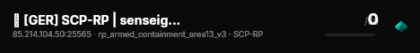 🎓 [GER] SCP-RP | senseigaming.de | Pandemie Update 🎓 live status badge