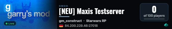 [NEU] Maxis Testserver live status badge
