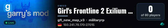 Girl's Frontline 2 Exilium RP live status badge