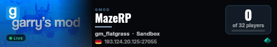 MazeRP live status badge