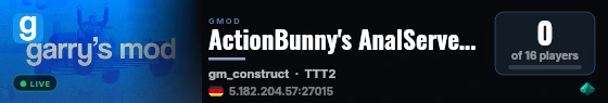 ActionBunny's AnalServer der Analitäten live status badge