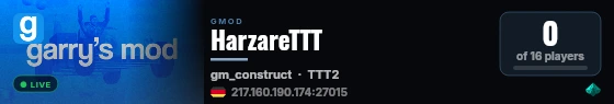HarzareTTT live status badge