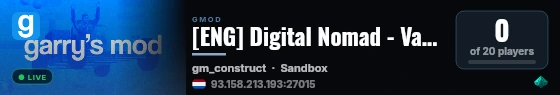 [ENG] Digital Nomad - Vanilla Sandbox live status badge