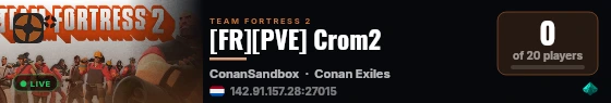 [FR][PVE] Crom2 live status badge