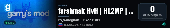farshmak HvH | HL2MP | powered by exechack.cc live status badge