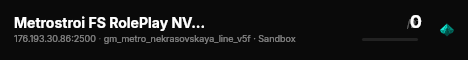 Metrostroi FS RolePlay NV | fsproject.ru live status badge