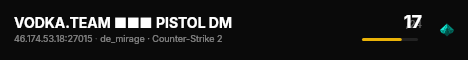 VODKA.TEAM ■■■ PISTOL DM live status badge