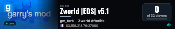 Zworld |EDS| v5.1 live status badge