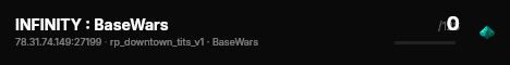 INFINITY : BaseWars live status badge