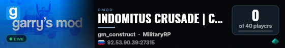 INDOMITUS CRUSADE | CHAOS | live status badge