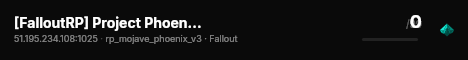 [FalloutRP] Project Phoenix | Incursion Recode | DEV SERVER live status badge