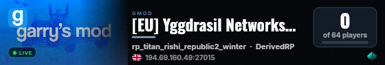 [EU] Yggdrasil Networks│CWRP│Grand opening Need CO & Staff live status badge