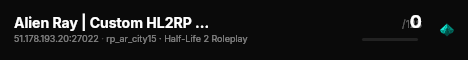 Alien Ray | Custom HL2RP | discord.gg/V5Uf5t4eku live status badge