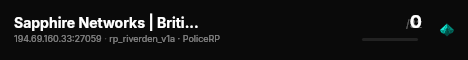 Sapphire Networks | British Based American Police RP live status badge