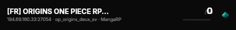 [FR] ORIGINS ONE PIECE RP : EN DEV live status badge
