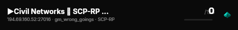 ►Civil Networks ▌ SCP-RP Event Server live status badge