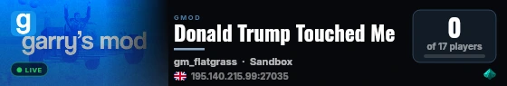 Donald Trump Touched Me live status badge